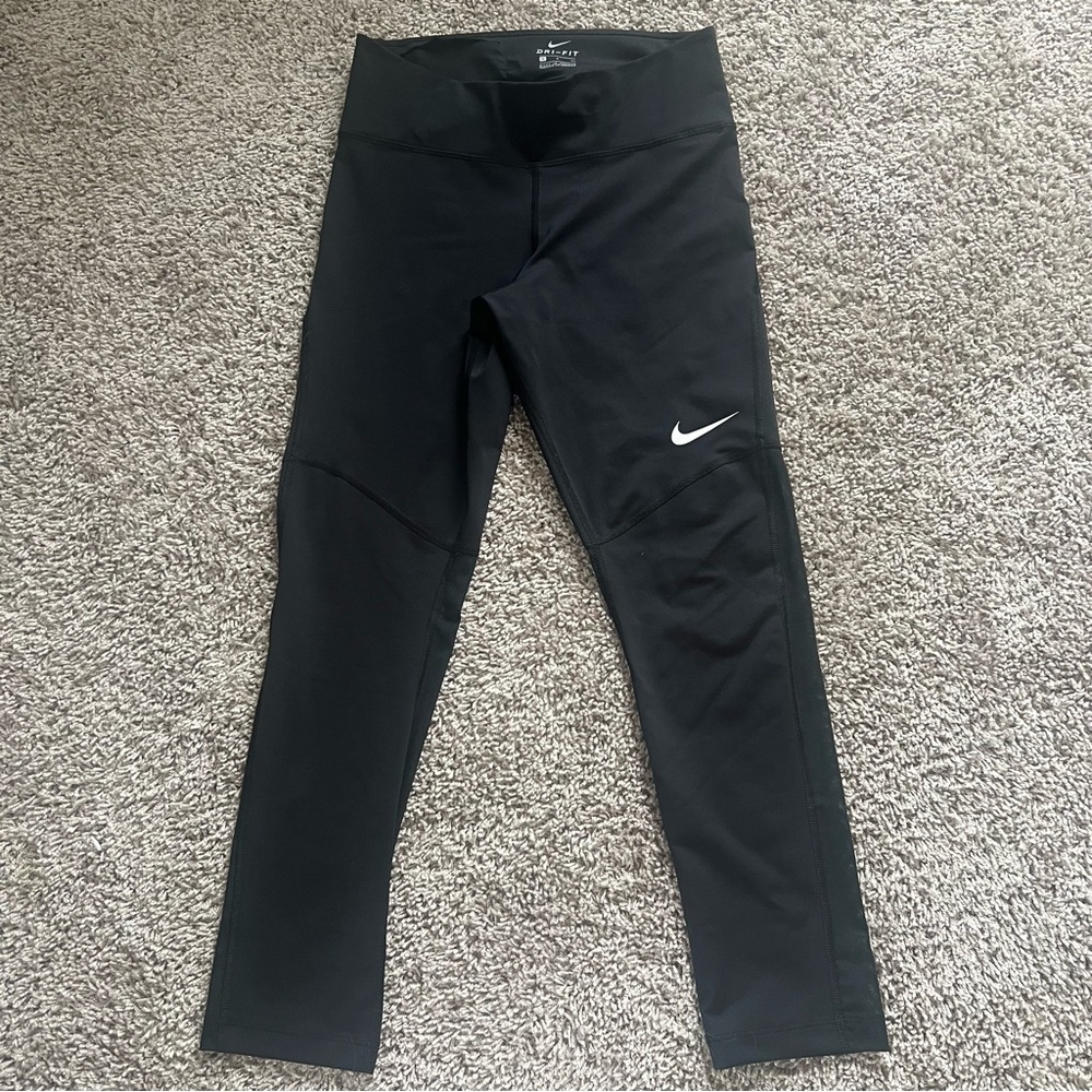 {Nike} Dri-Fit Cropped Mesh Leggings